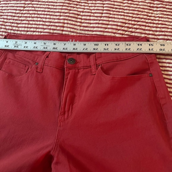 Style & Co. Curvy Skinny Leg Pants in Vibrant Red - Picture 4 of 6